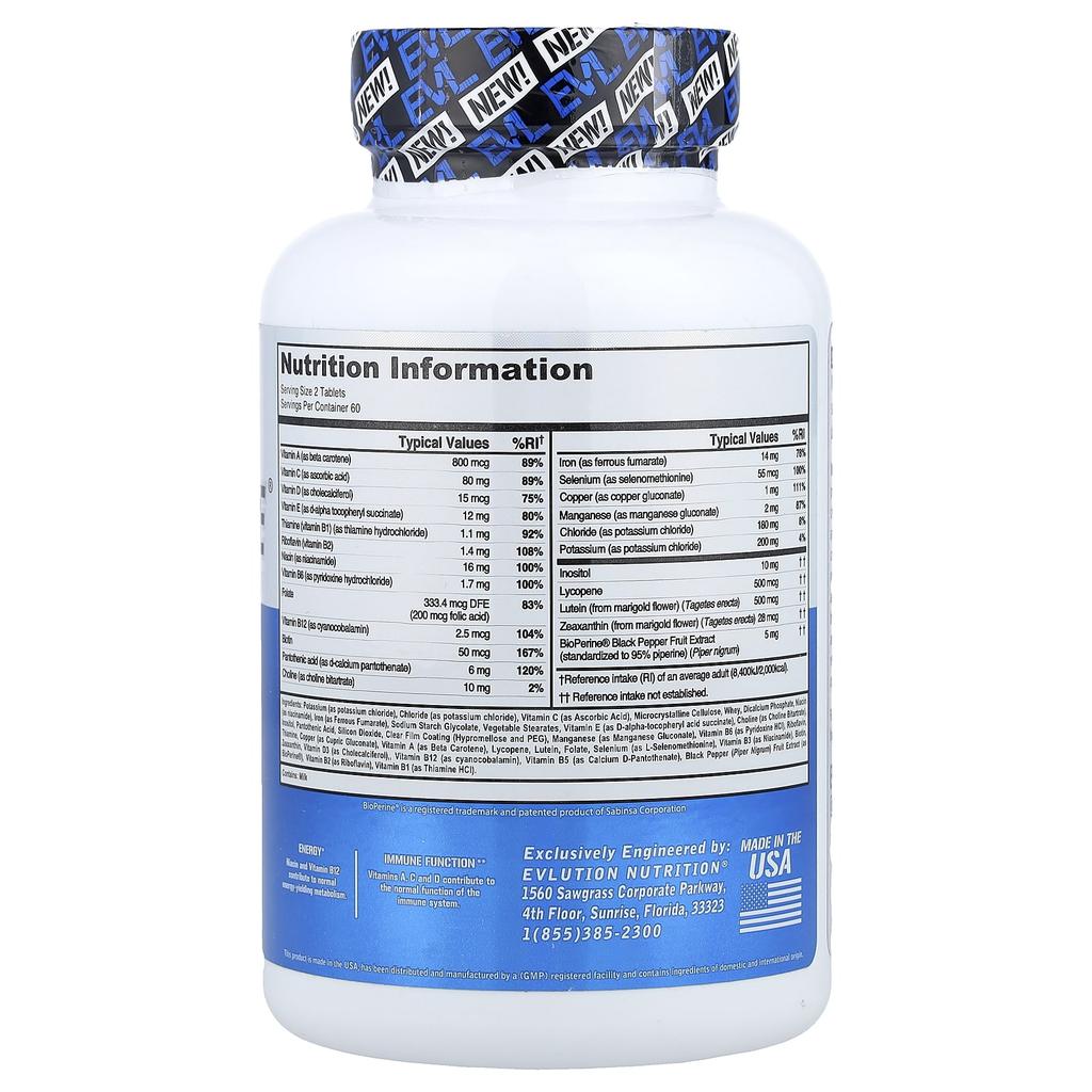 EVLution Nutrition VitaMode®, High Potency Multivitamin, 120 Tablets