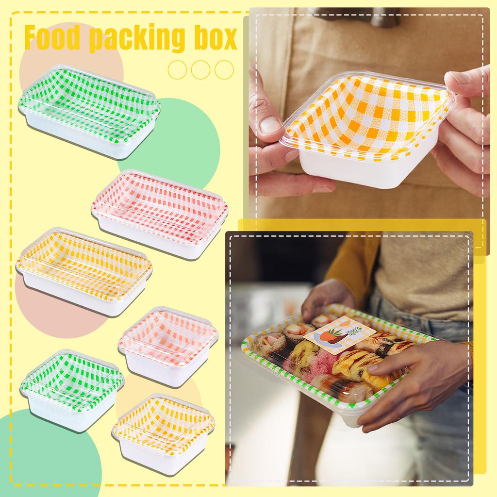 10pcs Sushi Packing Box, Spring Outing, Picnic, Disposable Box, Bowl, Bento, Rice, Food, Internet Famous Household, Takeaway, Fruit, Camping