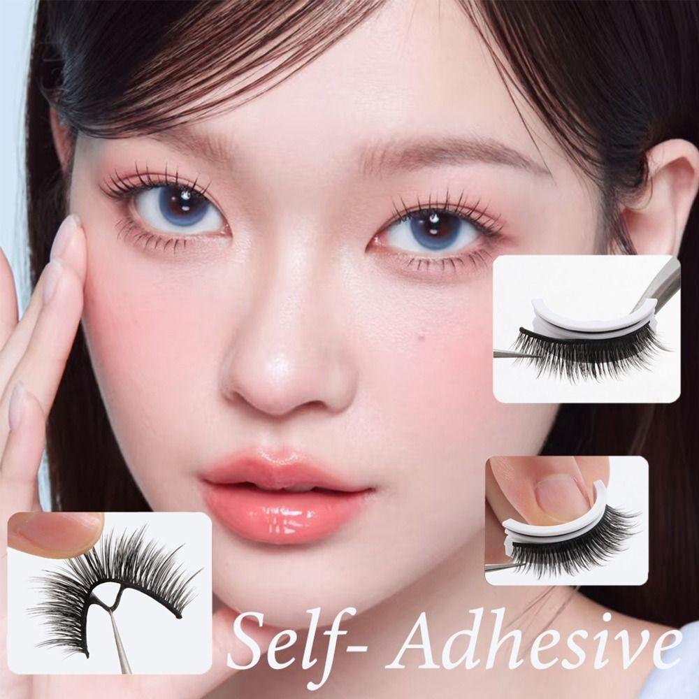 5 Pairs Natural Short Natural Self Adhesive Eyelashes Natural Look Cat Eye Lashes Eyelash Extension