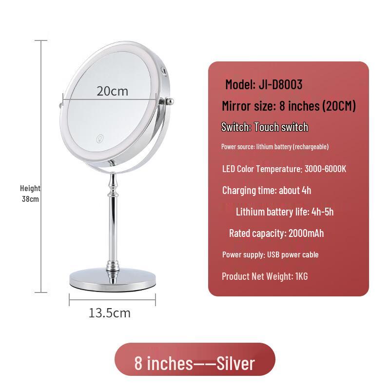 Oeny LED Double-Sided Magnifying Makeup Mirror