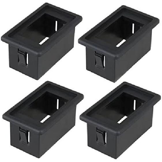 4 Pack Rocker Switch Panel Housing kit Separate Fireproof ABS Plastic Switch Holder 4 Pcs