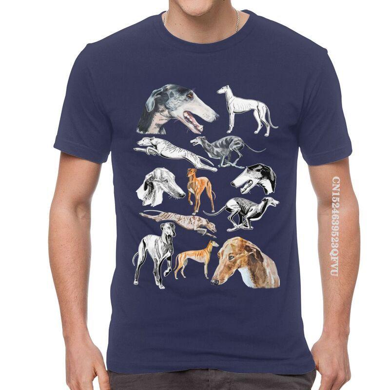 Male Greyhound Dog T Shirts Graphic Pet Whippet Sighthound Lover Tshirt Cool T Shirt Cotton Oversized Tee Tops EMO Men