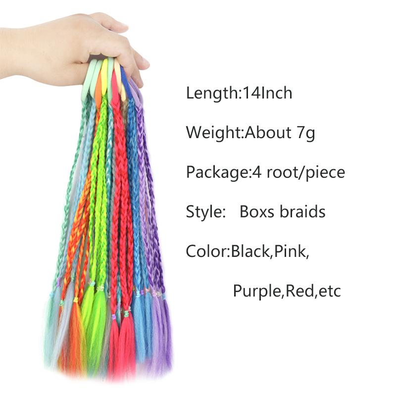 Colored Hair Extensions for Kids Ponytail Hair Accessories Clip In Ponytail with Rubber Bands for Women Synthetic Hair Pieces