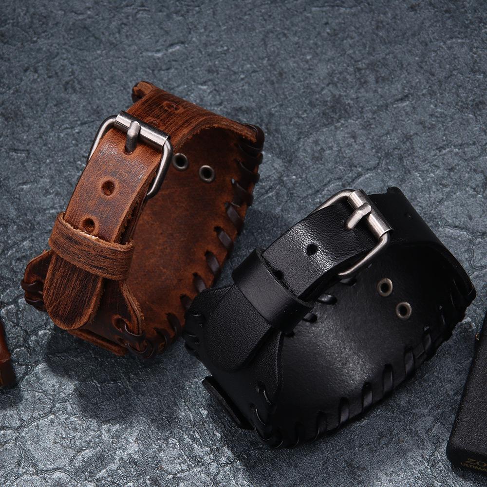 European & American Fashion Thor's Hammer Leather Bracelet - Alloy & PU Leather
