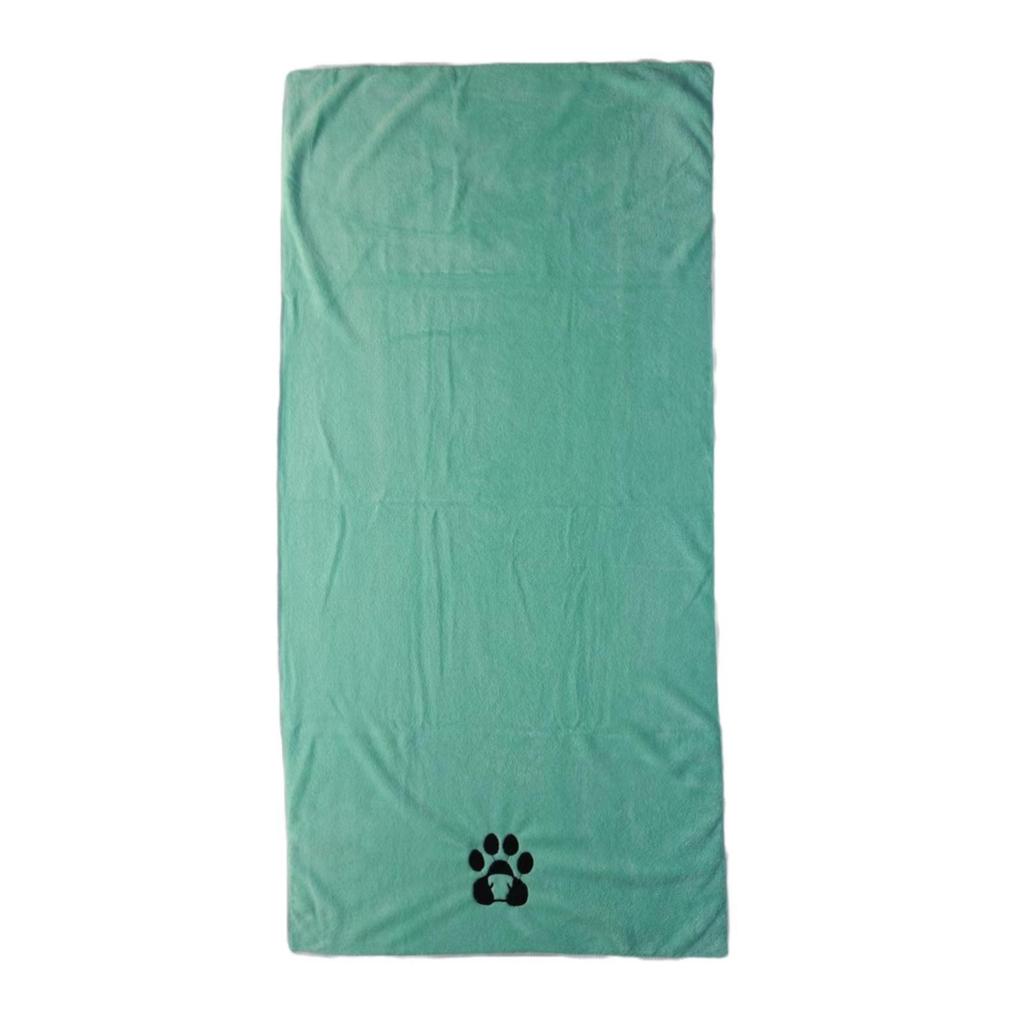 Thickened Embroidered Microfiber Coral Fleece Dog Bath Towel - Absorbent & Soft