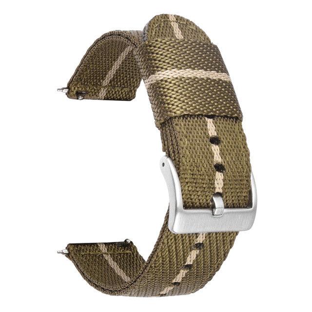 

20 мм 22 мм холщовый нейлоновый спортивный универсальный ремешок для часов с пряжкой-пряжкой, дышащий и износостойкий сменный ремешок для умных часов 20mm