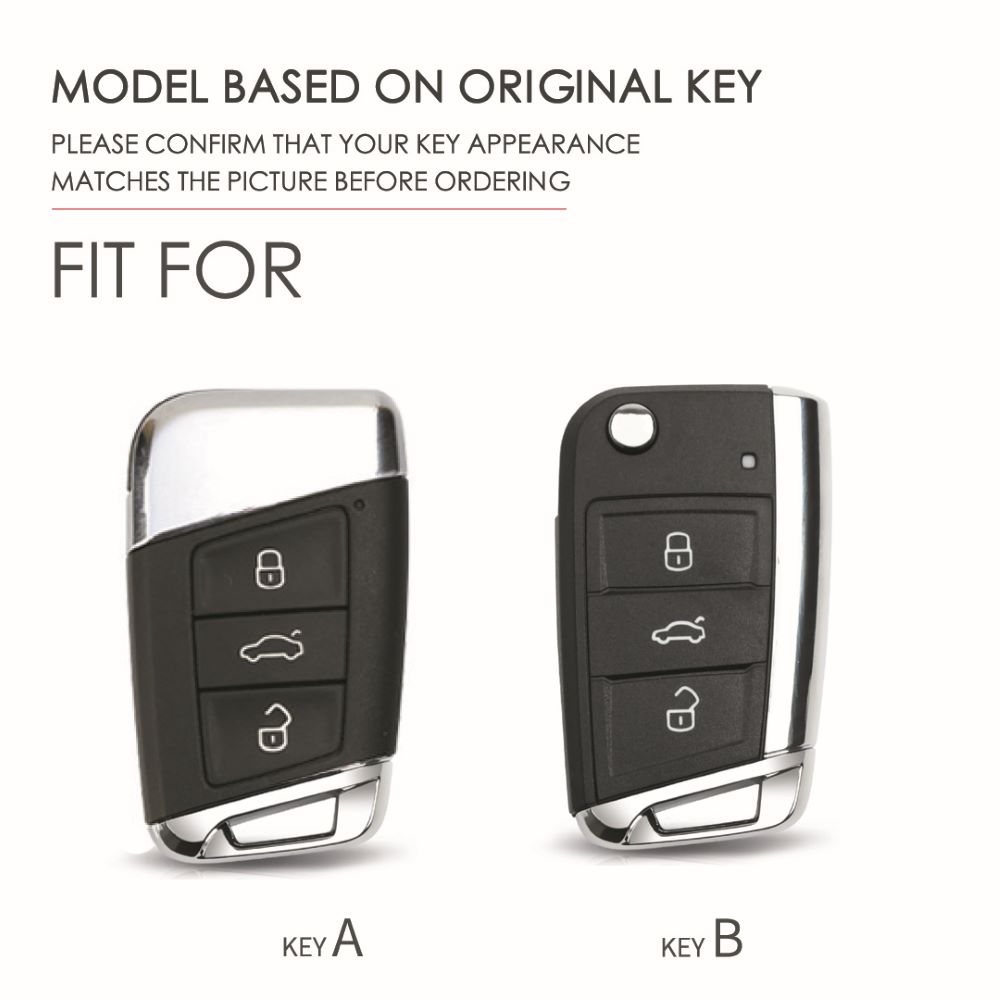 For Volkswagen VW Passat B8 Polo Tiguan Skoda Superb KODIAQ Leather Car Key Case Cover Car Remote Key Holder Fob Shell Accessory