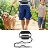 Reflective Strip Dog Running Waist Leash With Zipper Pouch Retractable Dong Walking Leash Double/Single Rope