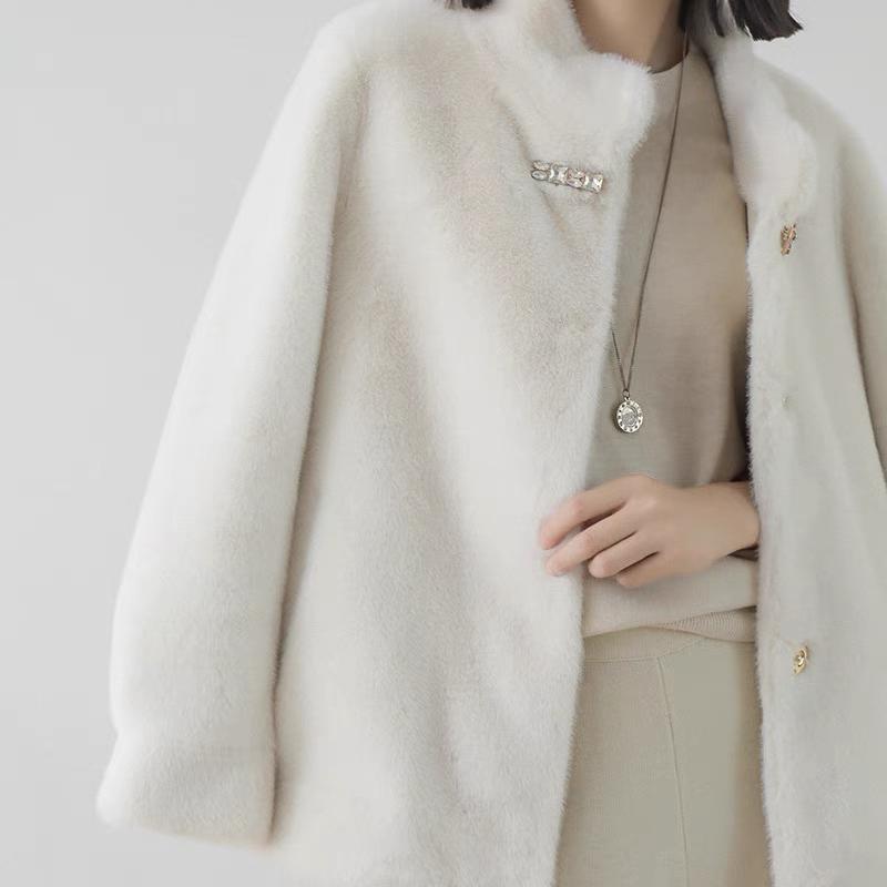 Super Warm Women's Fur One Piece Jacket Environmentally Friendly Cozy Winter Wear