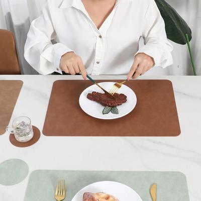 Tischset Untersetzer aus Kunstleder Esstisch Hitzedämmunterlage Doppelseitiges wasserdichtes Tischset für Küchentheken Esstische