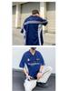 Men's V-Neck Motorcycle Style Embroidered Hip-hop Jersey