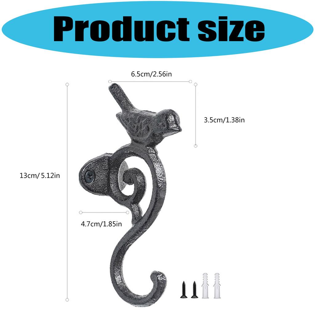 Rustics Iron Wall Hook With Bird Design Perfect For Keys And Small Bags