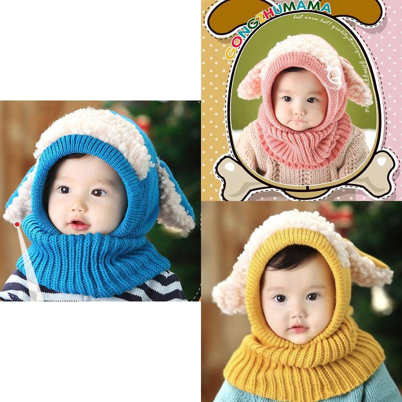 Knitted Baby Hat With Fluffy Dog Design For Winter Warmth And Windproof Comfort