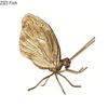Goldener Schmetterling Ameise Miniaturfiguren Handwerk Statue Schreibtischdekoration Ornament Wohnzimmermöbel Legierung Kunstwerk Heimdeko