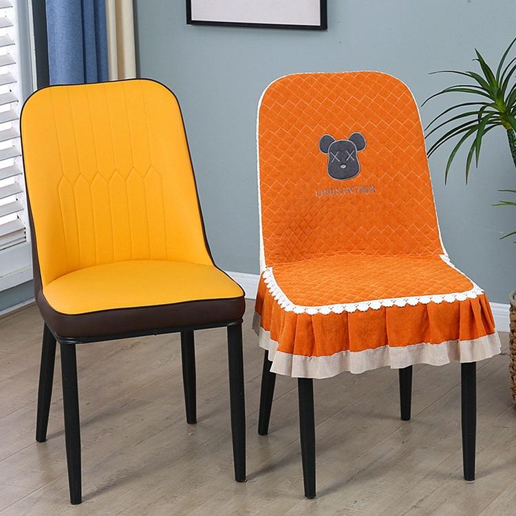 Special-Shaped Chair Seat Cushion One-Piece Chair Cover, Light Luxury Dining Table Chair Cover Universal In All Seasons, Non-Slip And Breathable Cover