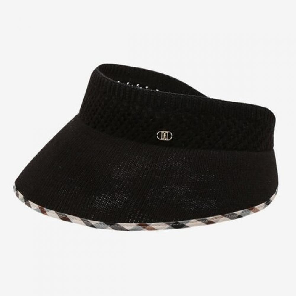 Daks Black Line Color Blocking Linen Blend Sun Cap Dbhe4e109bk Single option