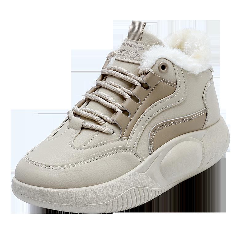 

Platform cotton shoes women s winter velvet thickened snow boots 2025 new casual high-top bread shoes board shoes women s Q235 40 хакі