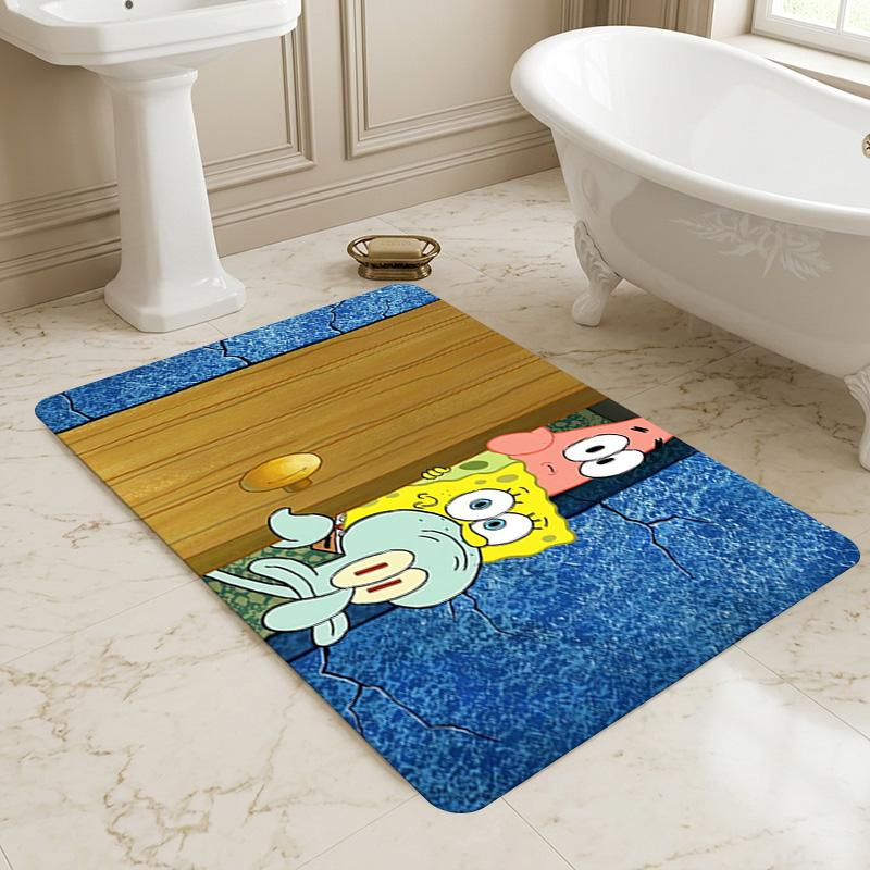Spongebob Living Room Nonslip Area Rug Soft Carpet For Bedroom Game Playroom Sofa Office Home Decor Doormat Christmas Gift C92971