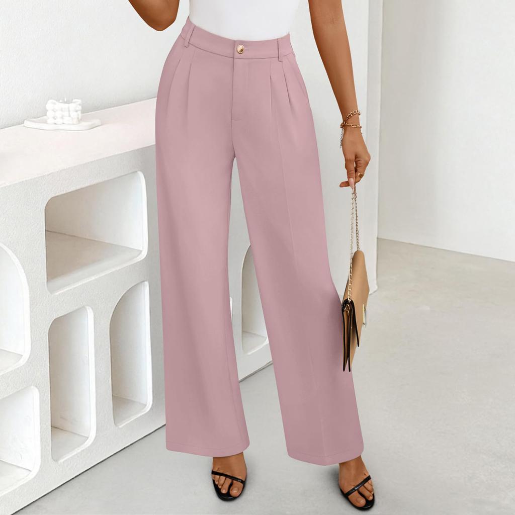Women's Wide Leg Dress Pants High Waist Casual Business Officed Casual Trousers