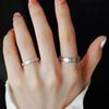 Jian Jia Sha & Bai Lu Pure Silver Couple Rings: Light Luxury Gift for Girlfriend, Perfect for Birthday or Confession.