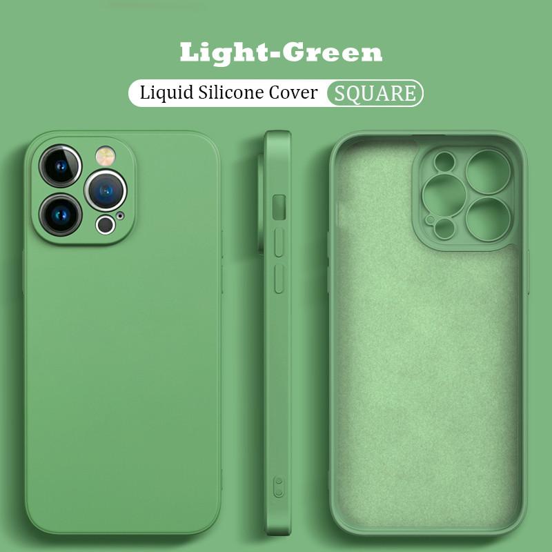 Original Flüssigsilikon Stoßfest Hülle für Xiaomi Mi 14 13 13T 12 12T 11T 10T 10 11 Lite Pro Square Fluff Bumper Soft Cover