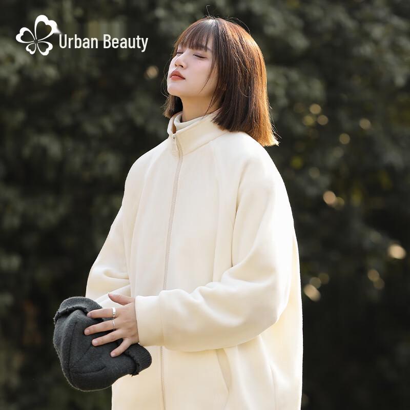 

Women s Double-Sided Plush Fleece Warm Jacket S