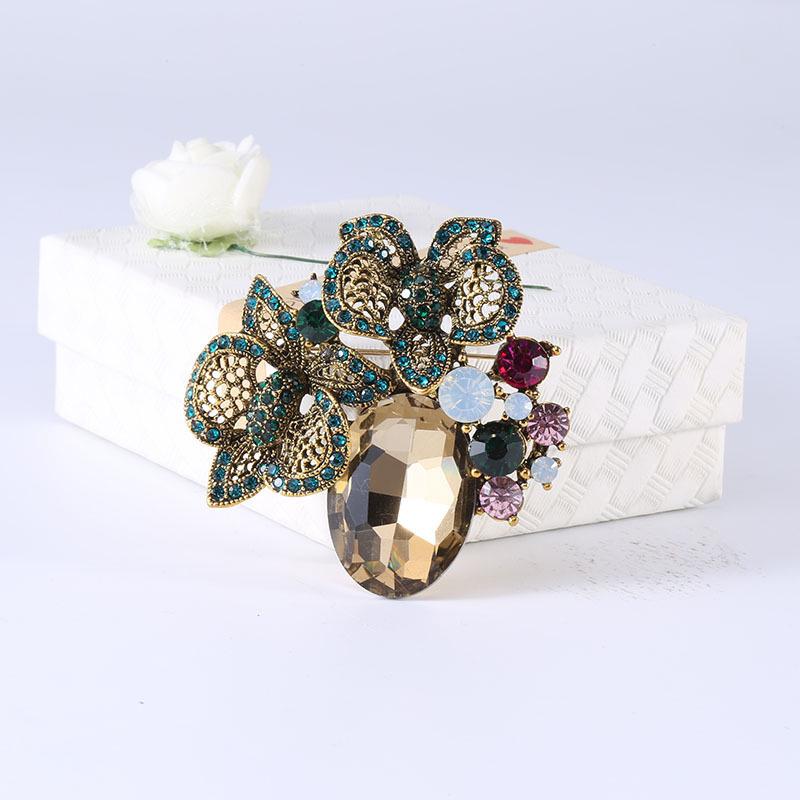 

Ретро-элитная изысканная брошь со стразами и кристаллами, модные аксессуары, пальто, костюм, корсаж