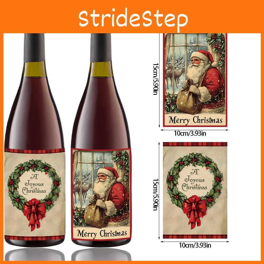 Jul Dekorativa Vinetiketter Med Vintage Design För Julbordsdekoration