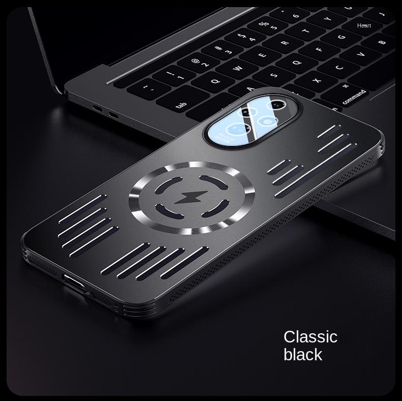 For Huawei Honor 200 Pro Case Hard Metal Heat Dissipation Magnetic Wireless Charging Protect Back Cover for Honor 300 200 100Pro