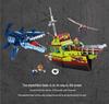 Orange Building Blocks Compatible with Lego Jurassic Series: Tyrannosaurus Rex Puzzle Toy - Perfect for Kids.