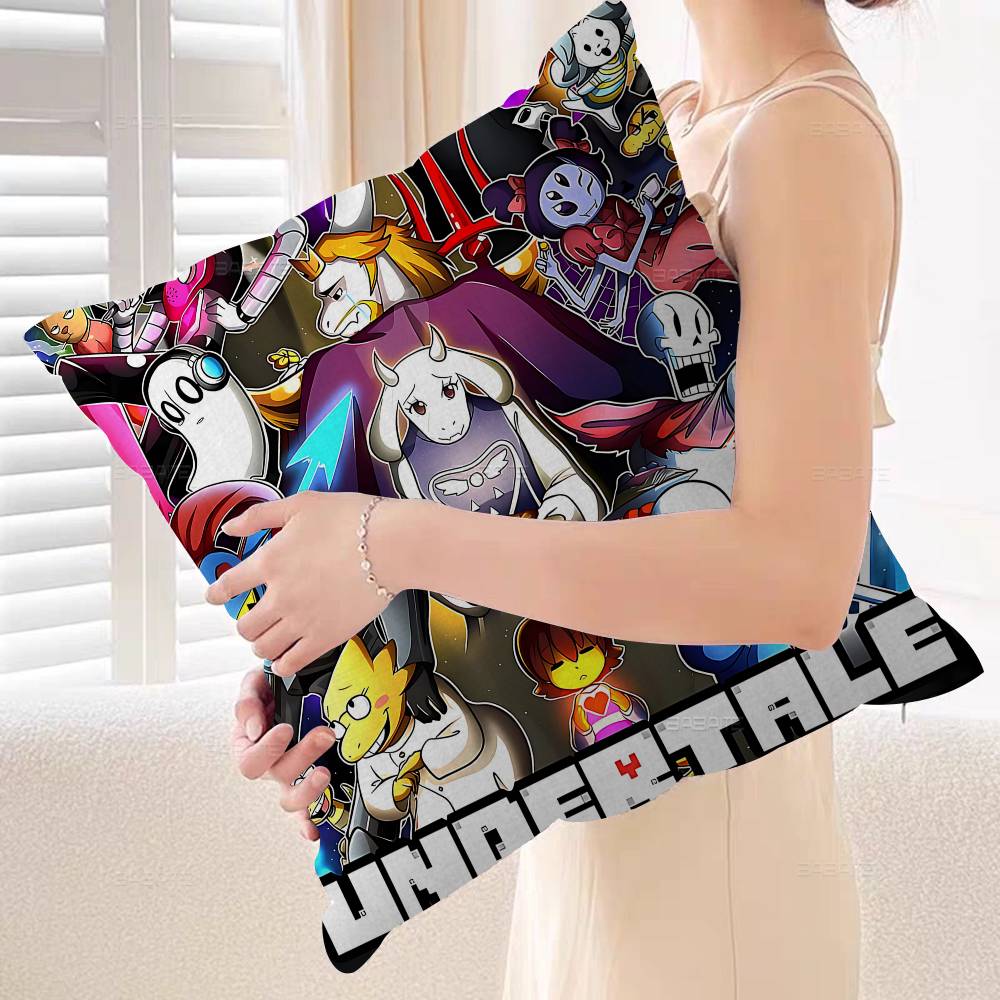 Anime Undertale Game Cushion Cover Inches Farmhouse Decor Home Throw Pillow Covers For Couch Decorations