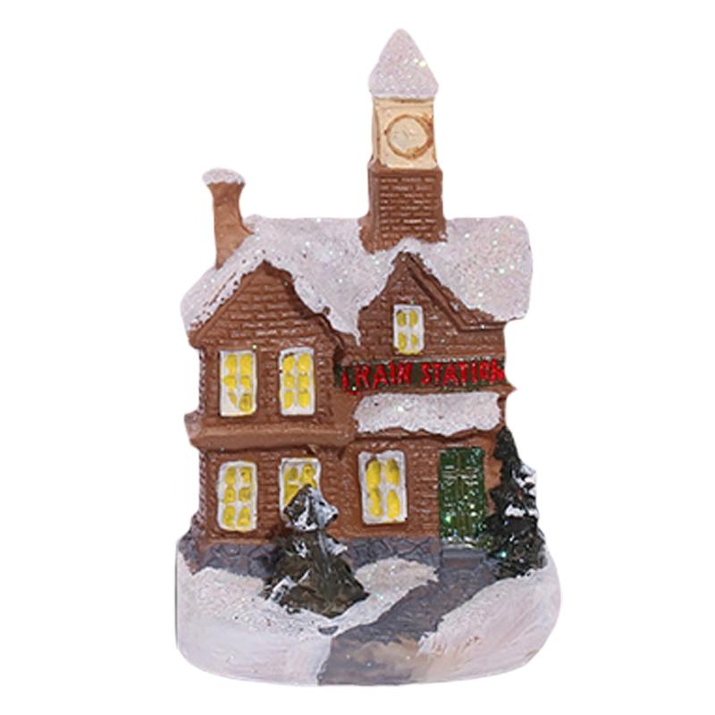 Led Christmas Village Houses Pryskyřice Jemná skříňka Milované sběratelské budovy Novoroční dárek