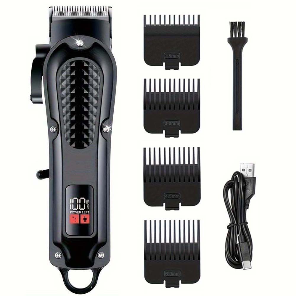 Professional Cordless Hair Clipper for Men Electric Barber Clipper & Trimmer Rechargeable Men's Hair Cutting Tools
