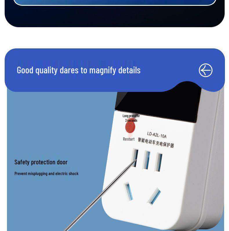 Electric Vehicle Charging Power-off Protector Timer Extension Cord