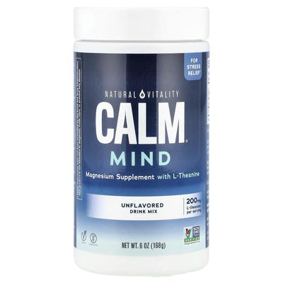Calm Mind, Magnesium (with L-Theanine) Supplement Drink Mix, Unflavored, 168G (6Oz)