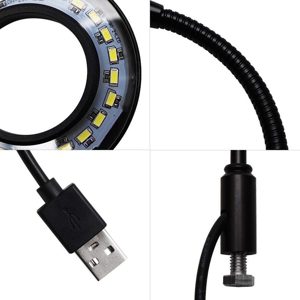 10W Dimmable LED Aquarium Light with Timer and USB Plug, 3000K Warm White 6000K Cold White Fish Tank Plant Grow Lamp with Base