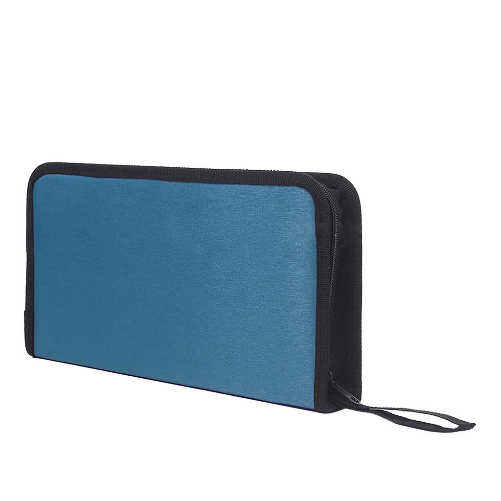Tragbare CD-DVD-Hülle - 80 Fächer Mercerisierter Stoff CD-Aufbewahrungstasche Halter mit Reißverschluss für Zuhause Auto CD-DVD-Box Taschen