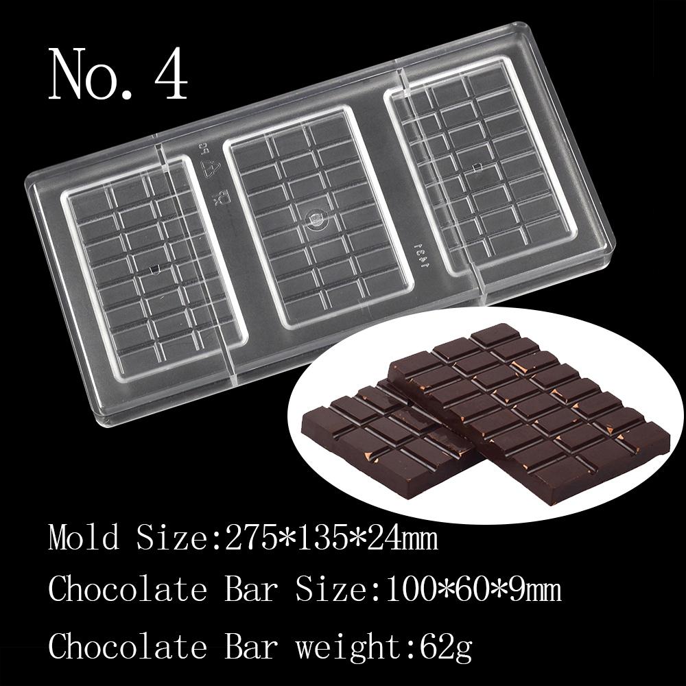 Chocolate Bar Mold Baking Confectionery Tools For Cake Decoration Pastry Polycarbonate Chocolate Mold