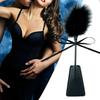 Feather Teaser Faux Leather Paddle 2-in-1 BDSM Sensation Tool for Couples' Roleplay Soft Turkey Feathers Firm Dual Sided Slapper for Controlled