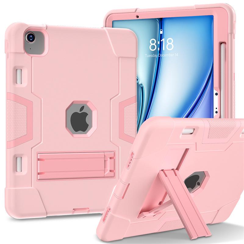iPad 10th Gen 2022 Silicone Case with Stand, Drop-proof, Color Block Design, Full Coverage for iPad A16 11th Gen