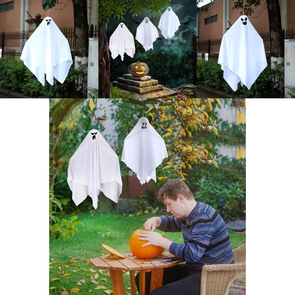 Fabric Creative Ghost Hanging Ornaments For Halloween Haunted House Party Decoration