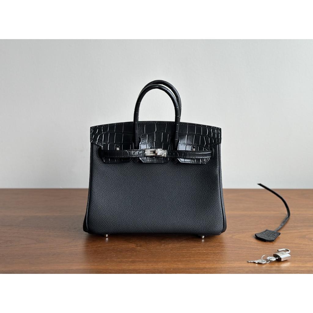 Kazilan platinum crocodile pattern with TOGO leather portable fashion high sense versatile bag women