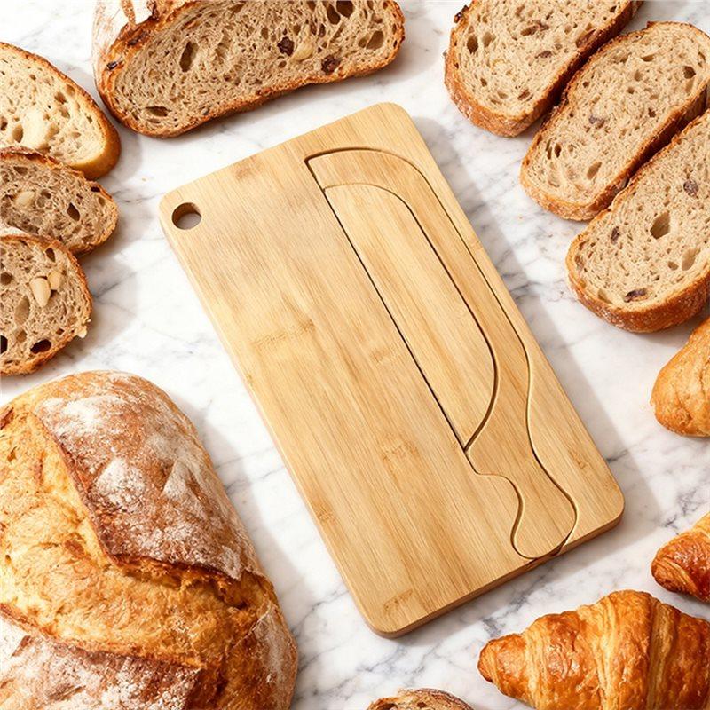 Fresh Wooden Handle Bread Bowknife With Cutting Board Set Stainless Steel Slicer Bowsaw Baking Tools Bakingtools B