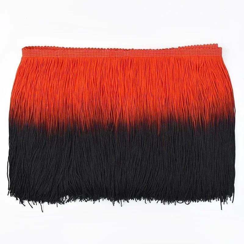 

Meetee 2/3/5M 20cm Coloured Fringe Tassel Clothing Curtain Lace Trim Webbing Ribbons for Sewing Latin Dress Fabric Accessories 20cm-2Meters
