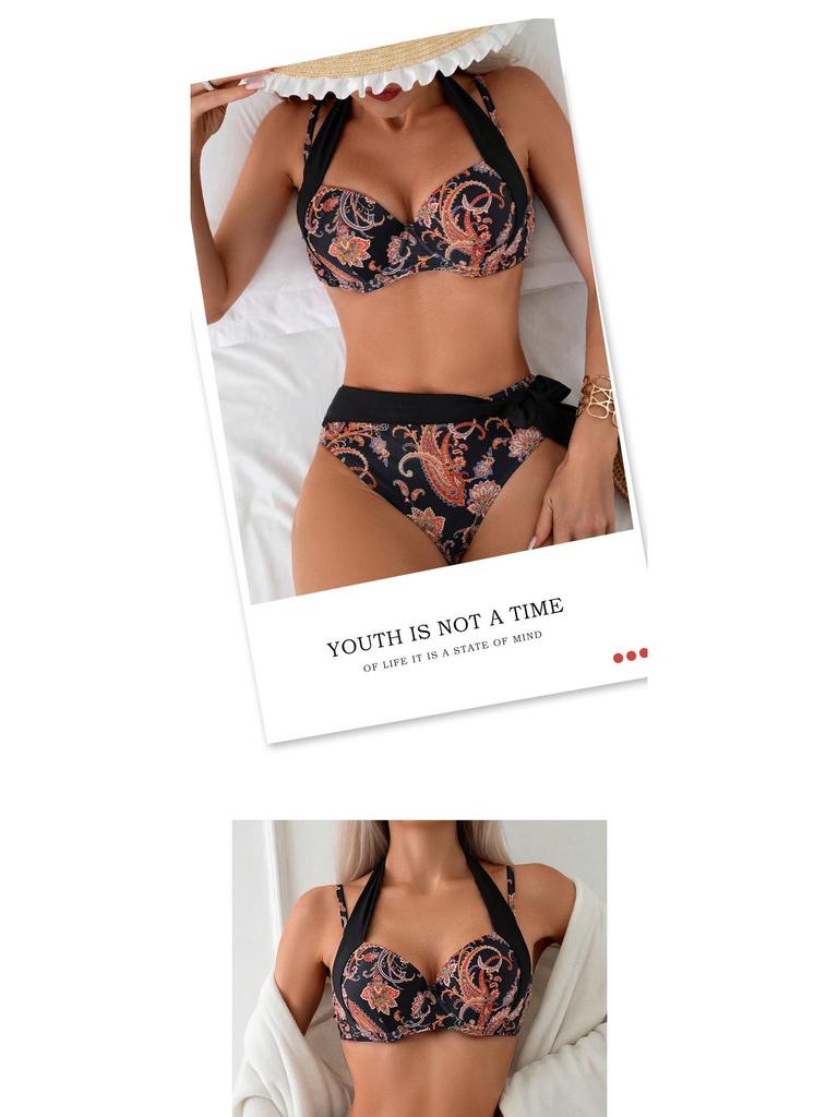 European & American Hot-Selling Sexy Two-Piece Bikini for Women - High-End Beach Swimwear