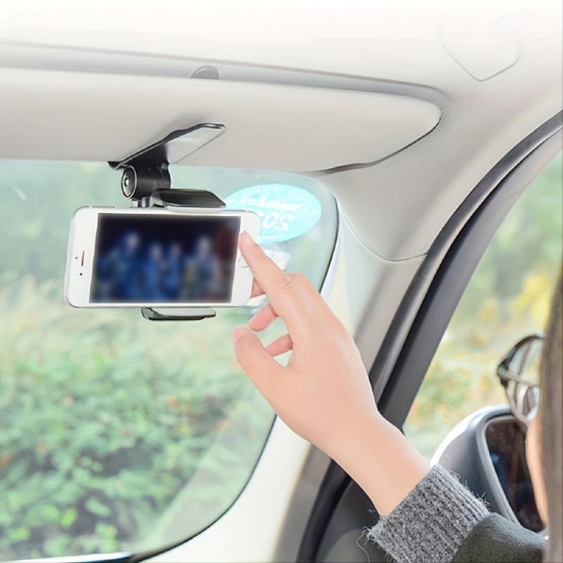 Drive with Our Universal Sun Visor Phone Mount - 360 Rotating Car Phone Holder Compatible with All Smartphones