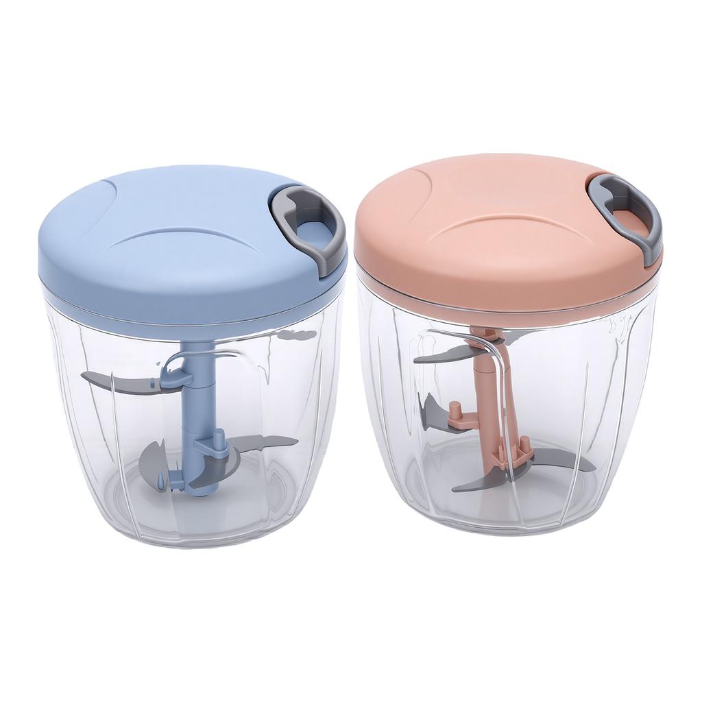 Hand Pull Manual Food Chopper Garlic Mincer Vegetable Cutter with Multi Layer Blades Rapid Mincing for Meat Garlic Baby