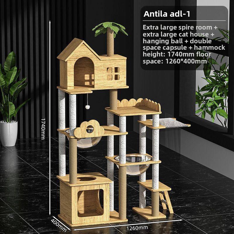 Cat climbing frame, cat house, cat tree, multi-level luxury climbing pillar cat villa