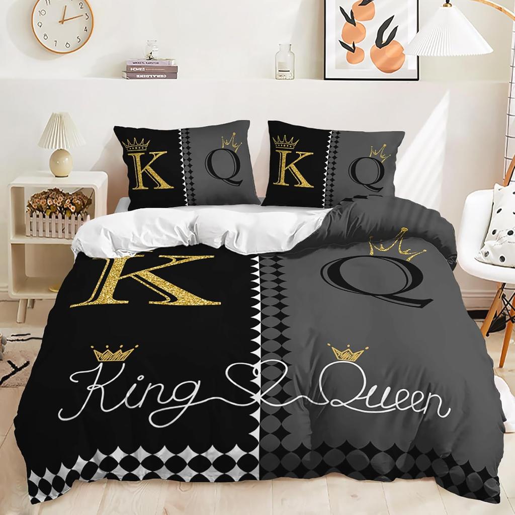 Comforter Romantic King And Queen Bedding Set Twin Full Comforter For Girls Teens Couple Lover Valentine'S Day Present