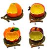 Lustige Fruchtform Vogel Orange Granatapfel Futter Wasser Futternapf Container Futterspender für Kisten Käfige Coop Haustier Papagei Futterspender